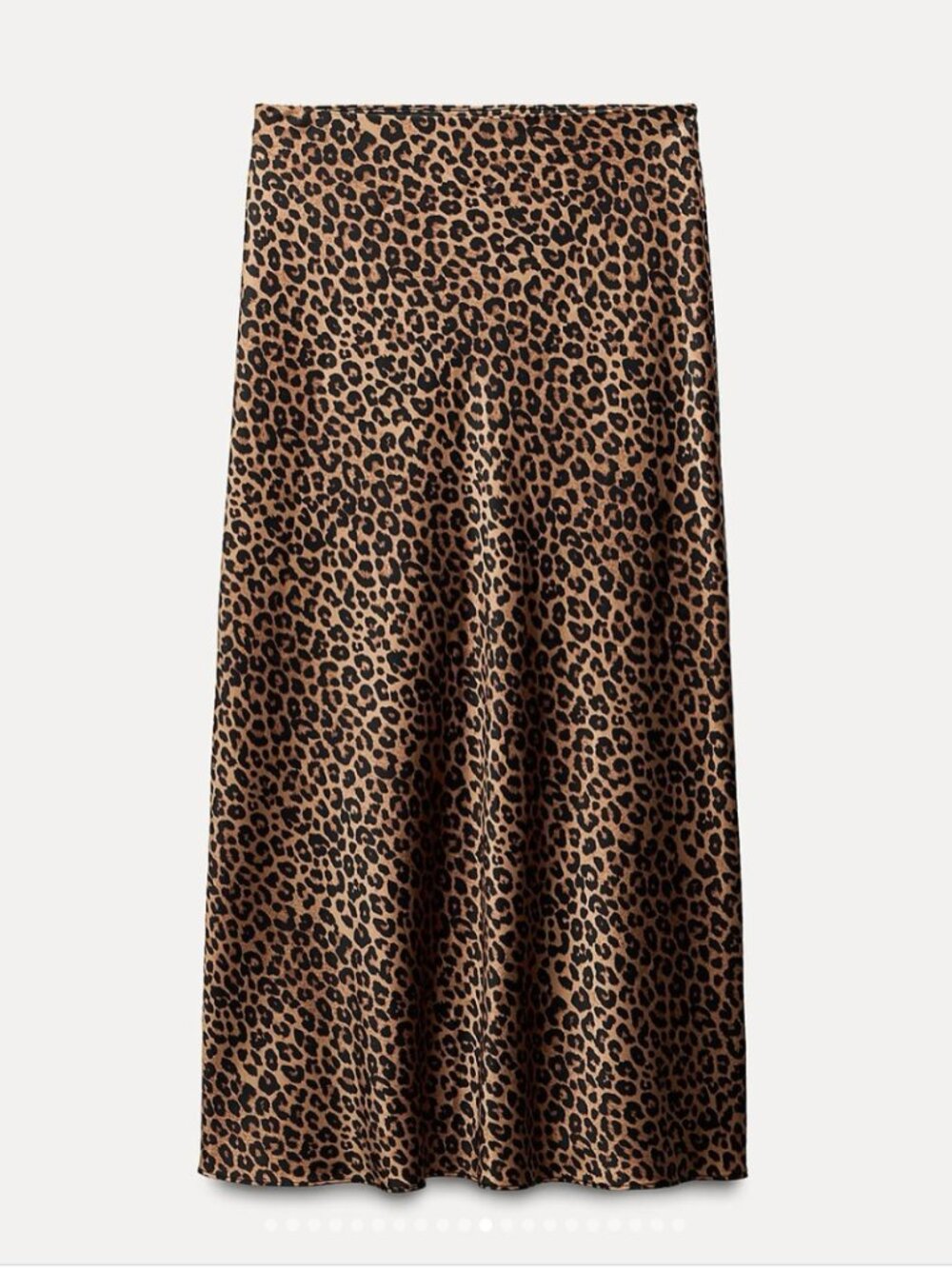 Zara Leopard-Print Satin Skirt